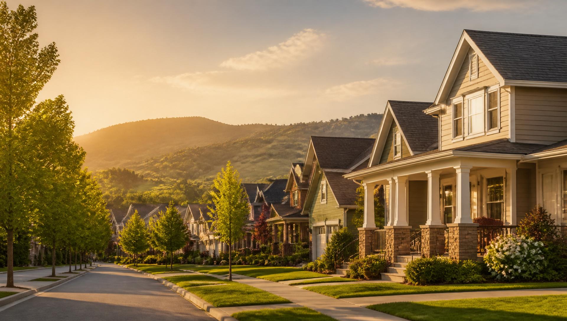 Beautiful suburban neighborhood